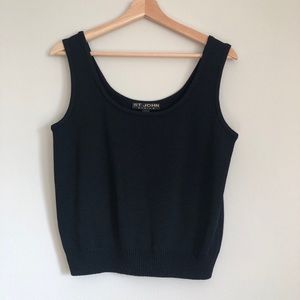 ST. JOHN Basics Santana Knit Black Tank Medium